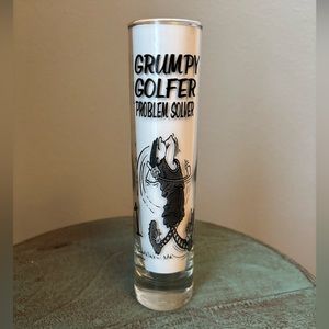 Vintage Grumpy Golfer Shot Glass